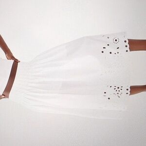 J. Crew NWT Eyelet Hem Midi Skirt. Size 0